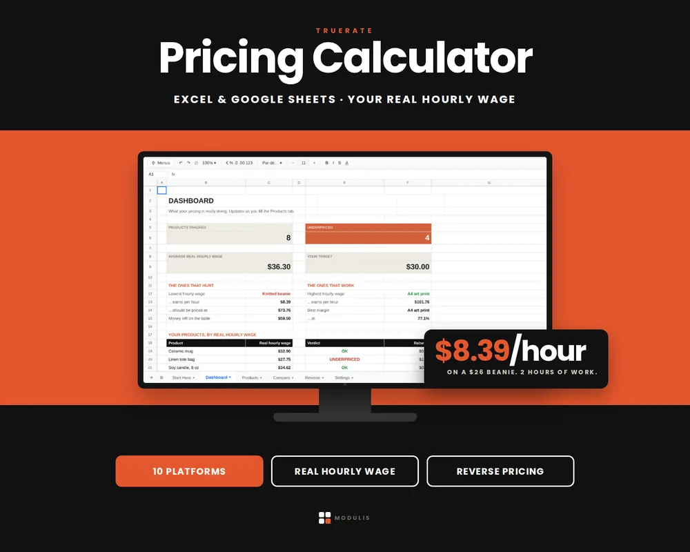 TrueRate Pricing Calculator, cover with the dashboard